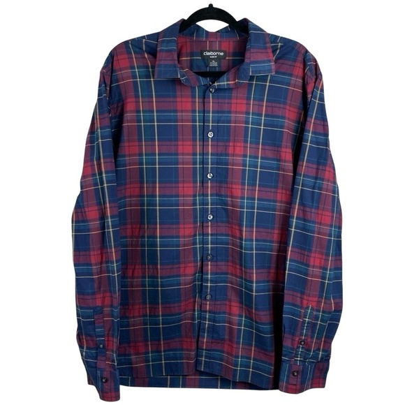 Mens Plaid Button Up Shirt - Picture 1 of 4